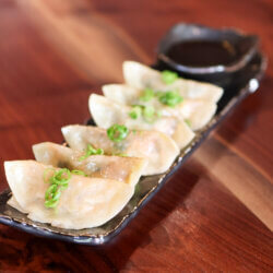Restaurant week sweetpotato vegetable dumpling.