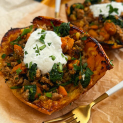 Roasted Spaghetti Squash Boats