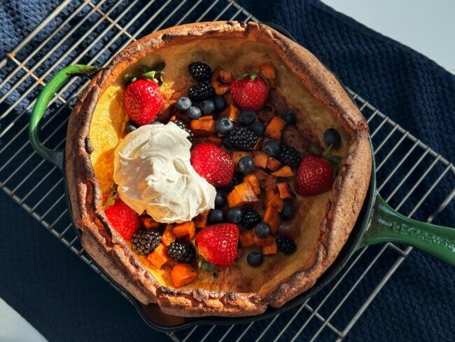 Candied Sweetpotato Dutch Baby