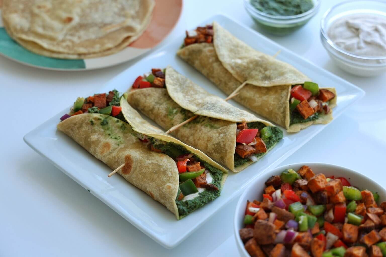 Sweetpotato Chaat Roti - North Carolina Sweetpotatoes